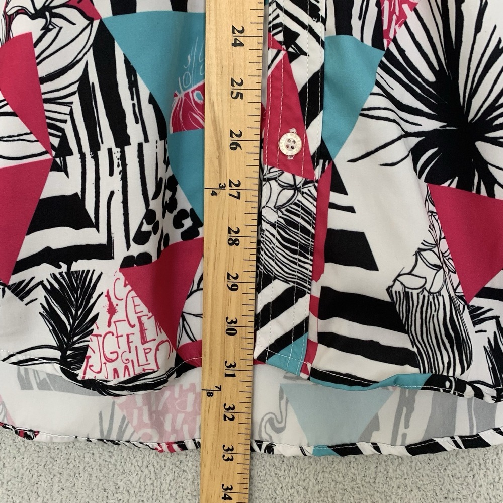 Bleeker & Mercer Shirt Men's XL Short Sleeve Multicolor Abstract Geometric Artsy - Picture 4 of 7